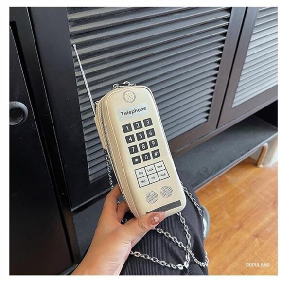 Vintage Cell Phone Bag For Women, Leather Phone... From  Vintage-Inspired Retro Mobile Phone Bag – Leather Chain Shoulder Handbag
